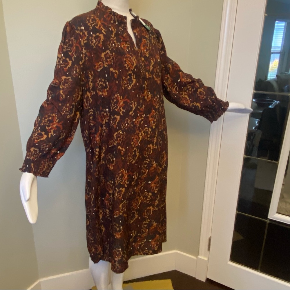 Simons - Contemporaine Autumn Tones Long Sleeve Dress Size XL